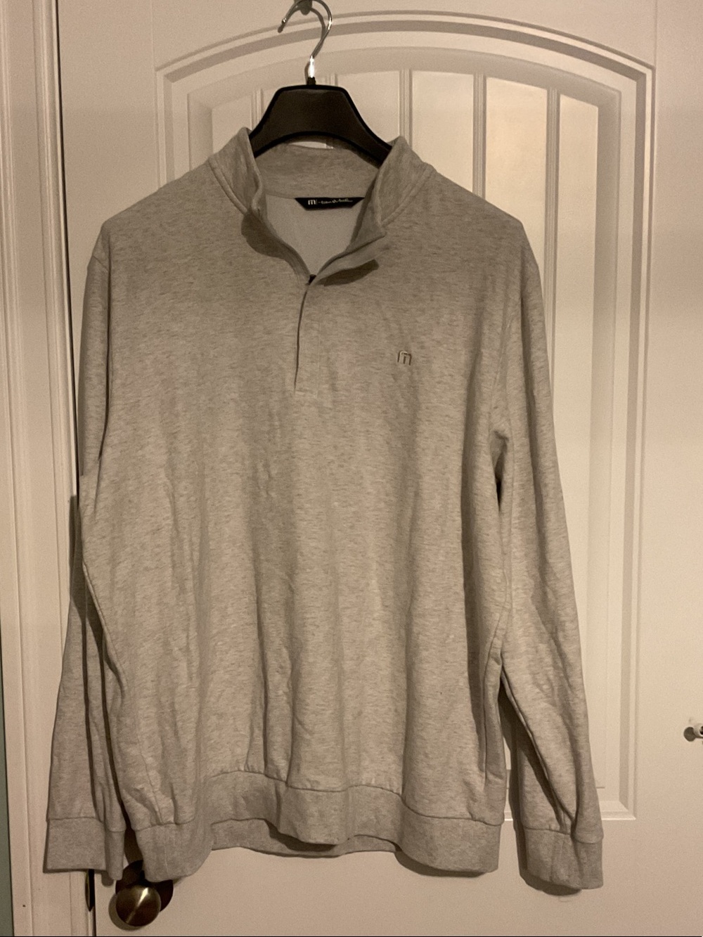 Travis Mathew Light Gray Half-Zip Pullover